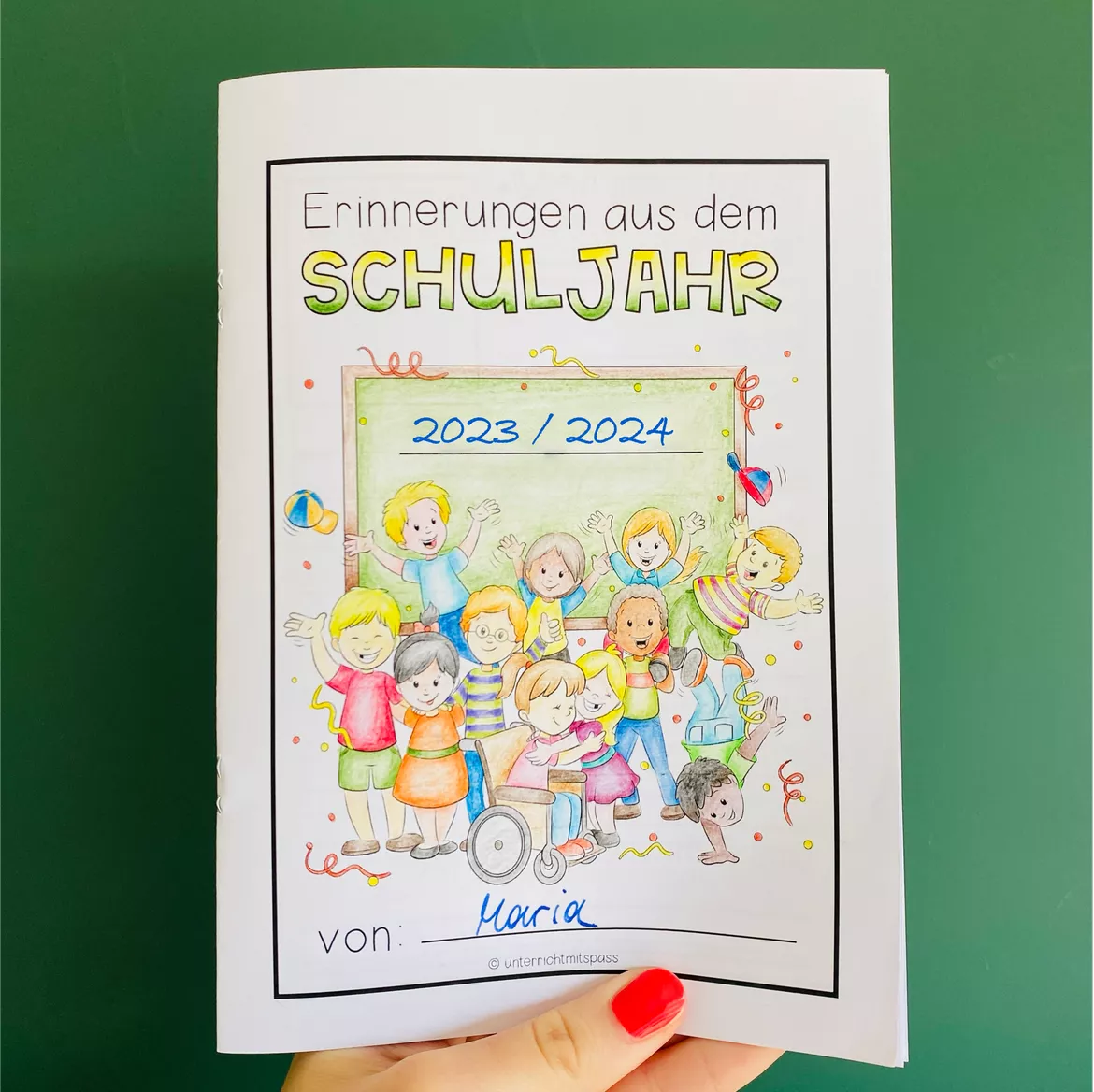 Bild in der Beschreibung des Unterrichtsmaterials MEIN SCHULJAHR - Erinnerungsheft (Abschlusszeitung) von Unterrichtmitspass #1
