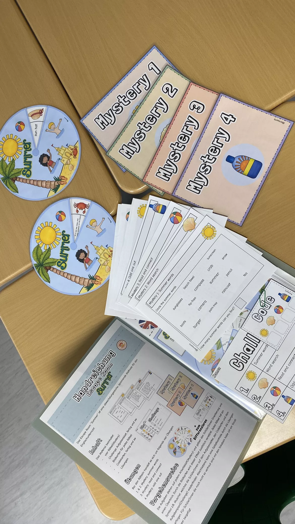 Bild in der Beschreibung des Unterrichtsmaterials Englisch Escape Room Summer 3/4 Klasse von Lernperle #1
