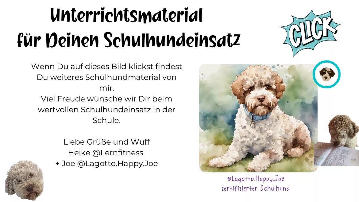 Bild in der Beschreibung des Unterrichtsmaterials Englisch: Schulhund | 30 Regelposter plus 2 Blanko von Lernfitness #1