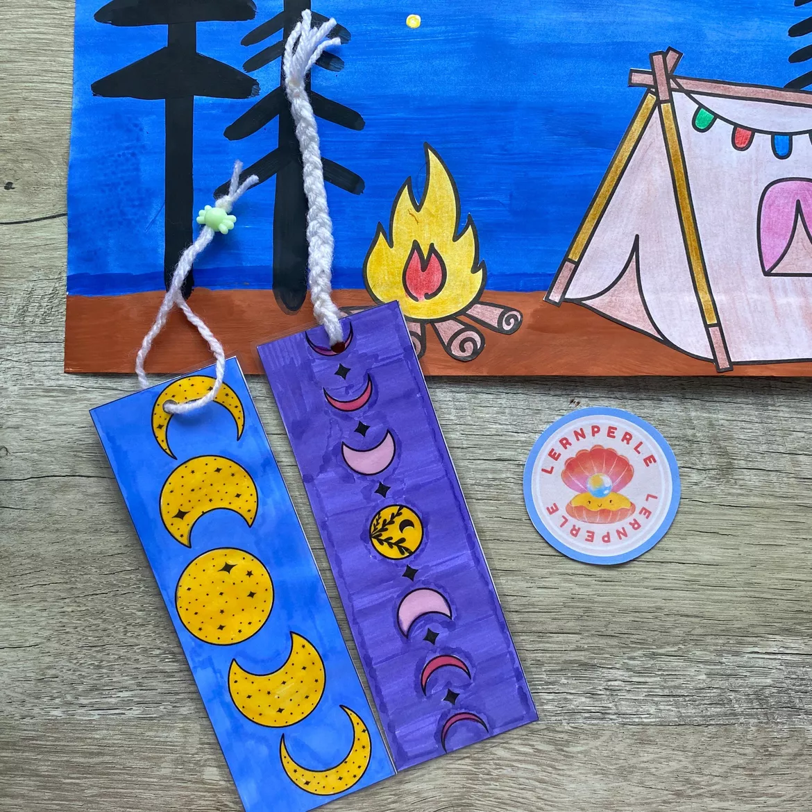 Bild in der Beschreibung des Unterrichtsmaterials Kunst im Sommer: Sternenhimmel im Sommercamp von Lernperle #2