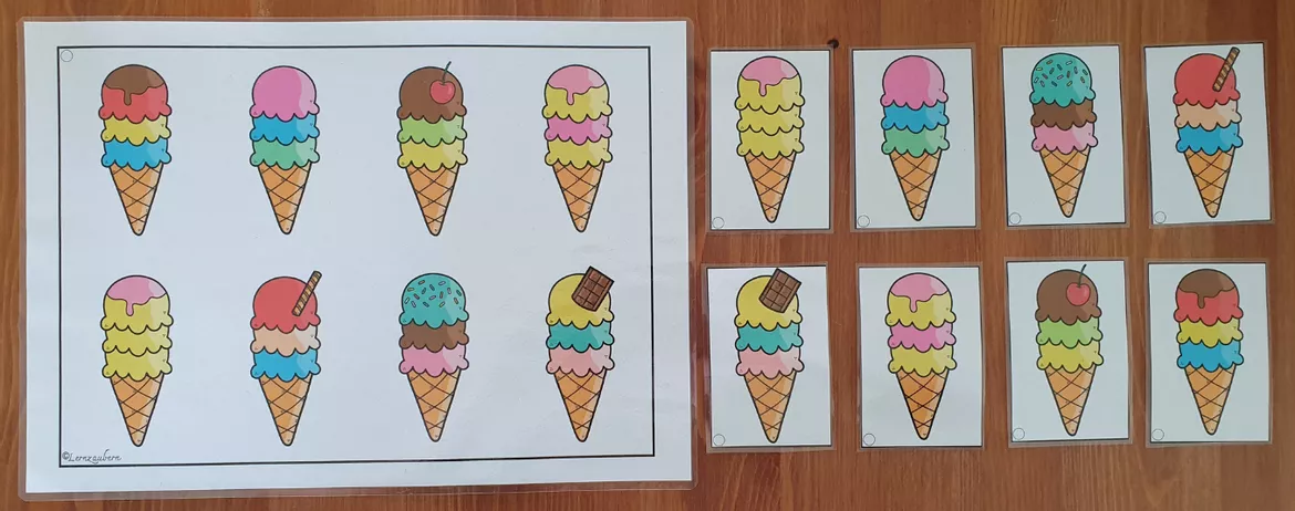 Bild in der Beschreibung des Unterrichtsmaterials Visuelle Wahrnehmung: Schau genau (Kindergarten, Sommer) von Lernzaubern #1