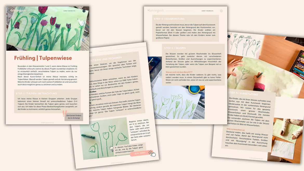 Bild in der Beschreibung des Unterrichtsmaterials Kunst Ideenkiste_13 Projekte für den Kunstunterricht in der Grundschule von Lehrerglück #2