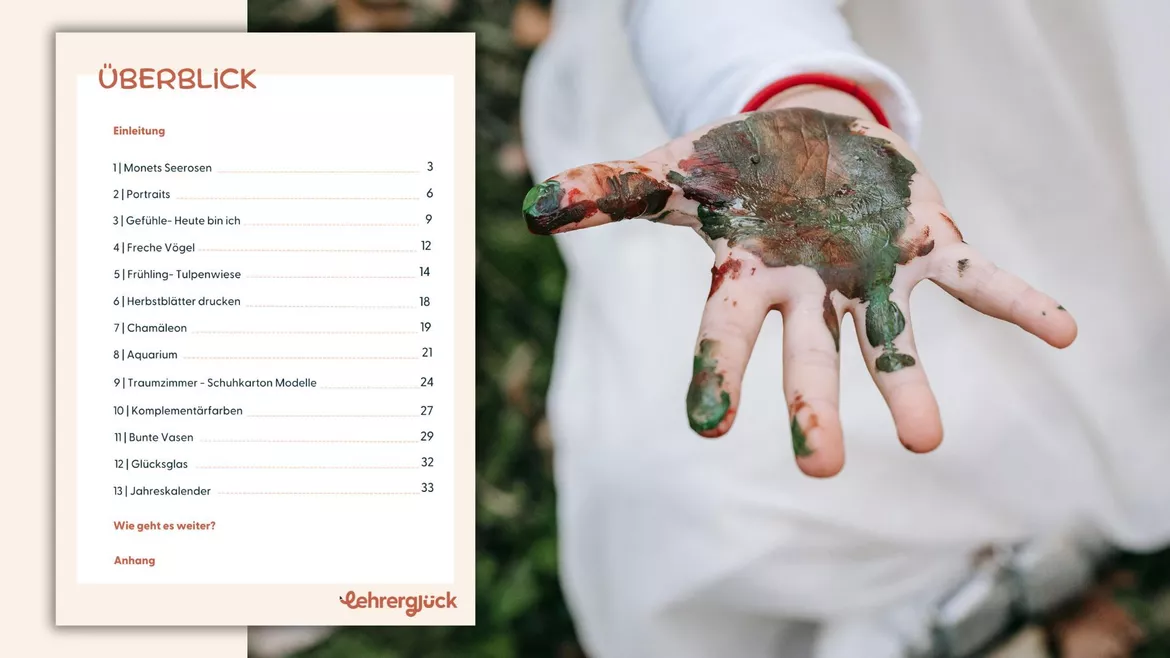 Bild in der Beschreibung des Unterrichtsmaterials Kunst Ideenkiste_13 Projekte für den Kunstunterricht in der Grundschule von Lehrerglück #1