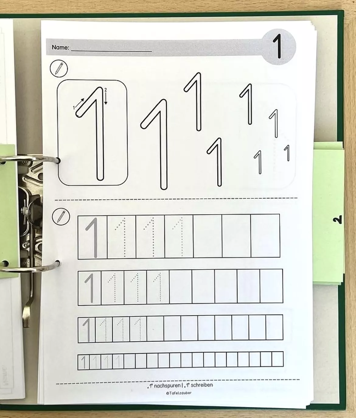 Bild in der Beschreibung des Unterrichtsmaterials Ziffernschreibkurs (Zahlen 0-10) von Tafelzauber #1