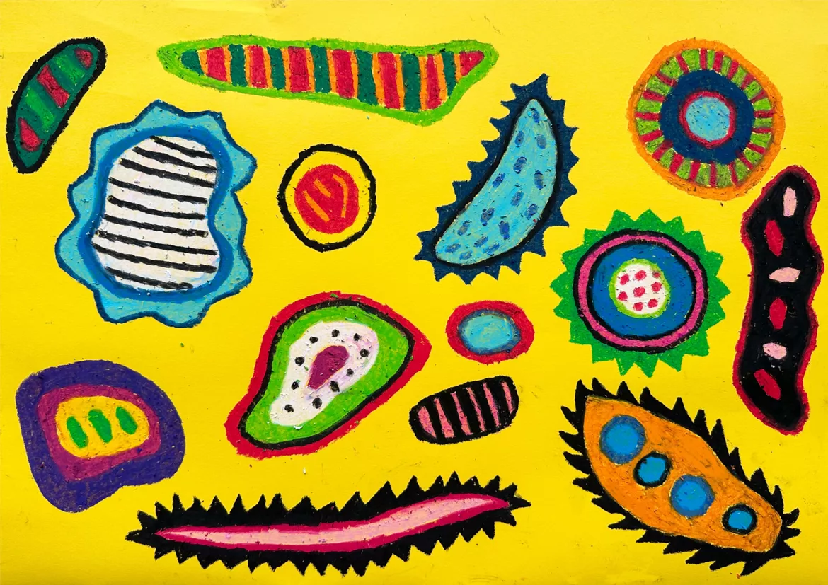 Bild in der Beschreibung des Unterrichtsmaterials Yoyoi Kusama- ein Kunstprojekt, Kunstunterricht, Künstlerin in der Grundschule von Kreativ-Schwestern #1