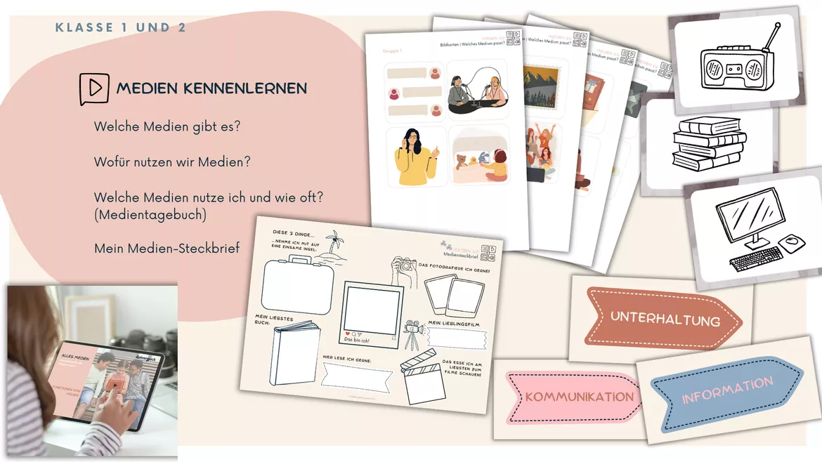 Bild in der Beschreibung des Unterrichtsmaterials Alles Medien_Medienprojekt für die Klasse 1 und 2 von Lehrerglück #2
