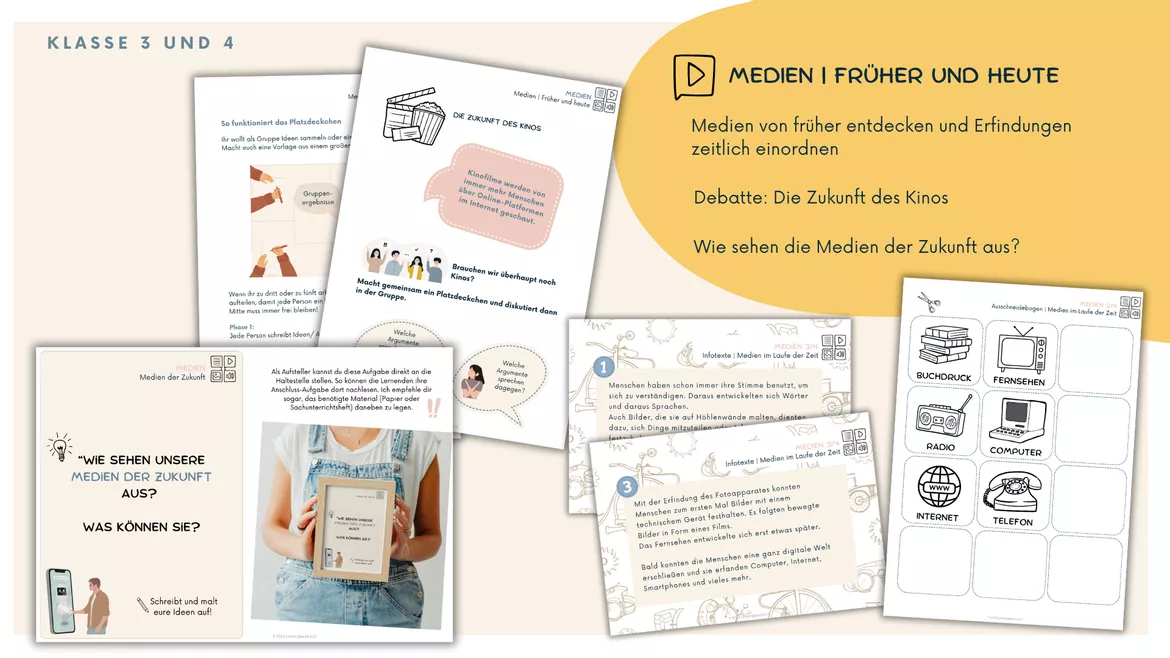 Bild in der Beschreibung des Unterrichtsmaterials Alles Medien_Medienprojekt für die Klassen 3 und 4 von Lehrerglück #3