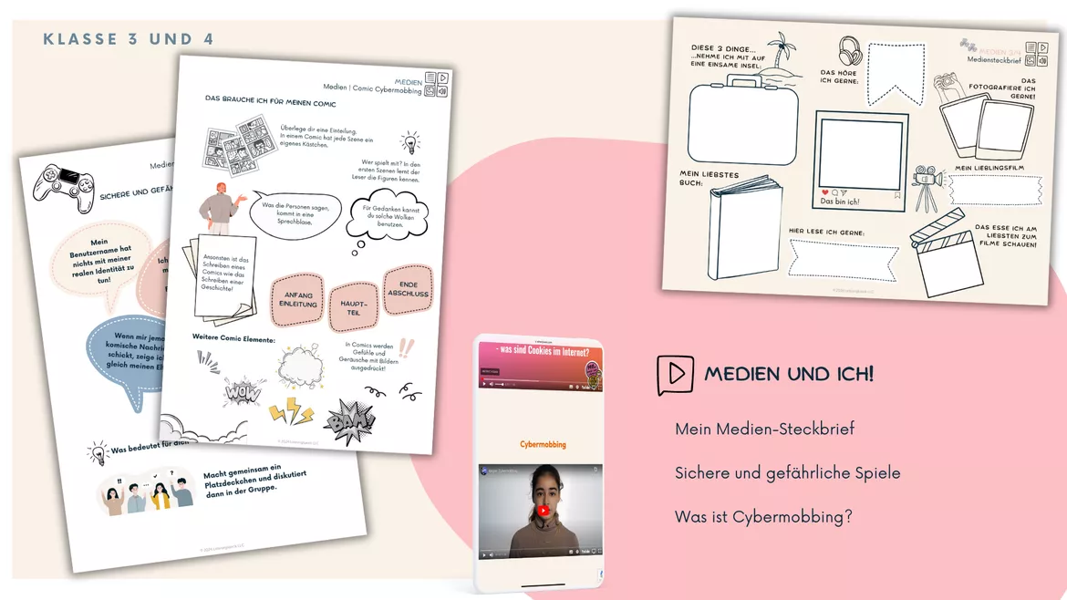 Bild in der Beschreibung des Unterrichtsmaterials Alles Medien_Medienprojekt für die Klassen 3 und 4 von Lehrerglück #6