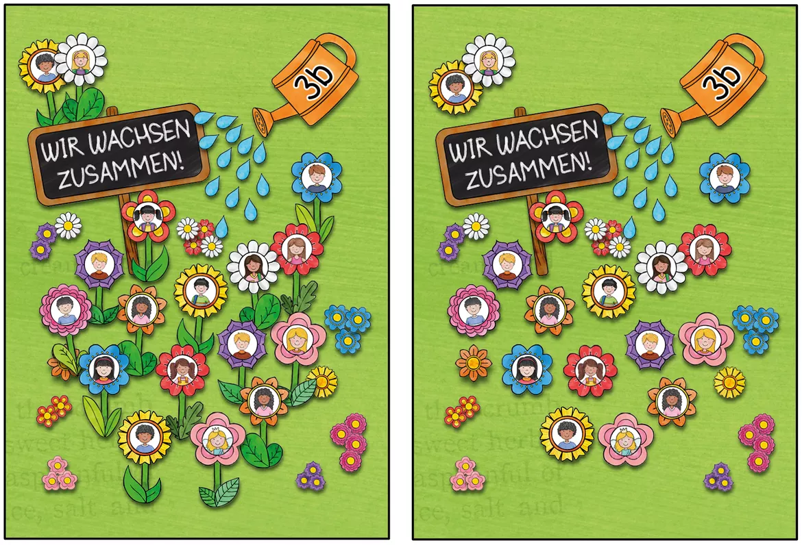 Bild in der Beschreibung des Unterrichtsmaterials Türdeko Blumen I Dekoration für das Klassenzimmer von schulträumerei #1