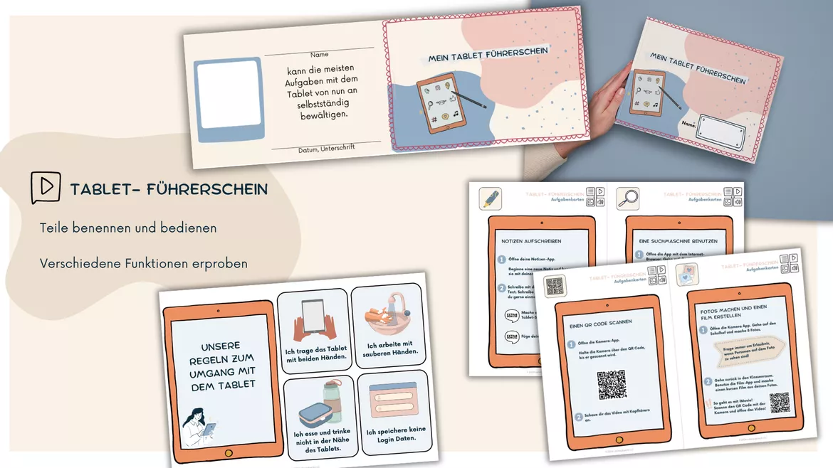 Bild in der Beschreibung des Unterrichtsmaterials Tablet-Führerschein ab Klasse 2 von Lehrerglück #2