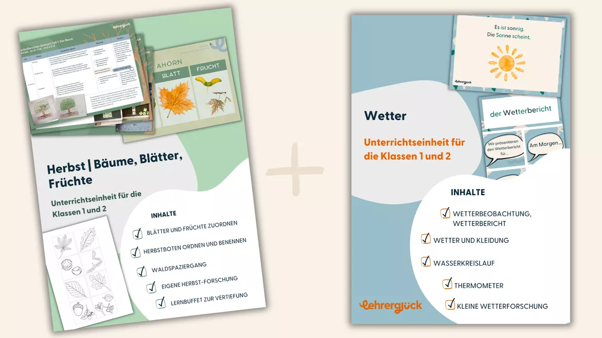 Bild in der Beschreibung des Unterrichtsmaterials Materialpaket Herbst (Klasse 1 und 2) von Lehrerglück #1