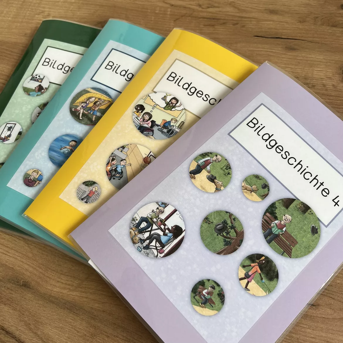 Bild in der Beschreibung des Unterrichtsmaterials Bildgeschichten Klettmappe + Kopiervorlagen von Tafelzauber #1