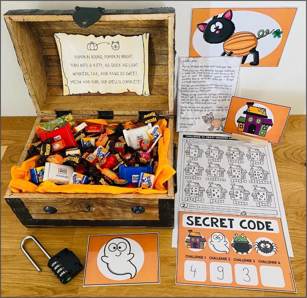 Bild in der Beschreibung des Unterrichtsmaterials Halloween Escape Room Englisch – A Halloween Disaster | 4.–5. Klasse von Unterrichtmitspass #2