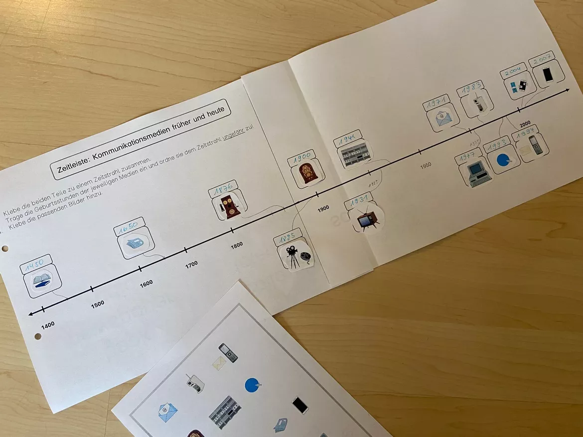 Bild in der Beschreibung des Unterrichtsmaterials So kommunizieren wir: Medien früher und heute von miss_thiel #1