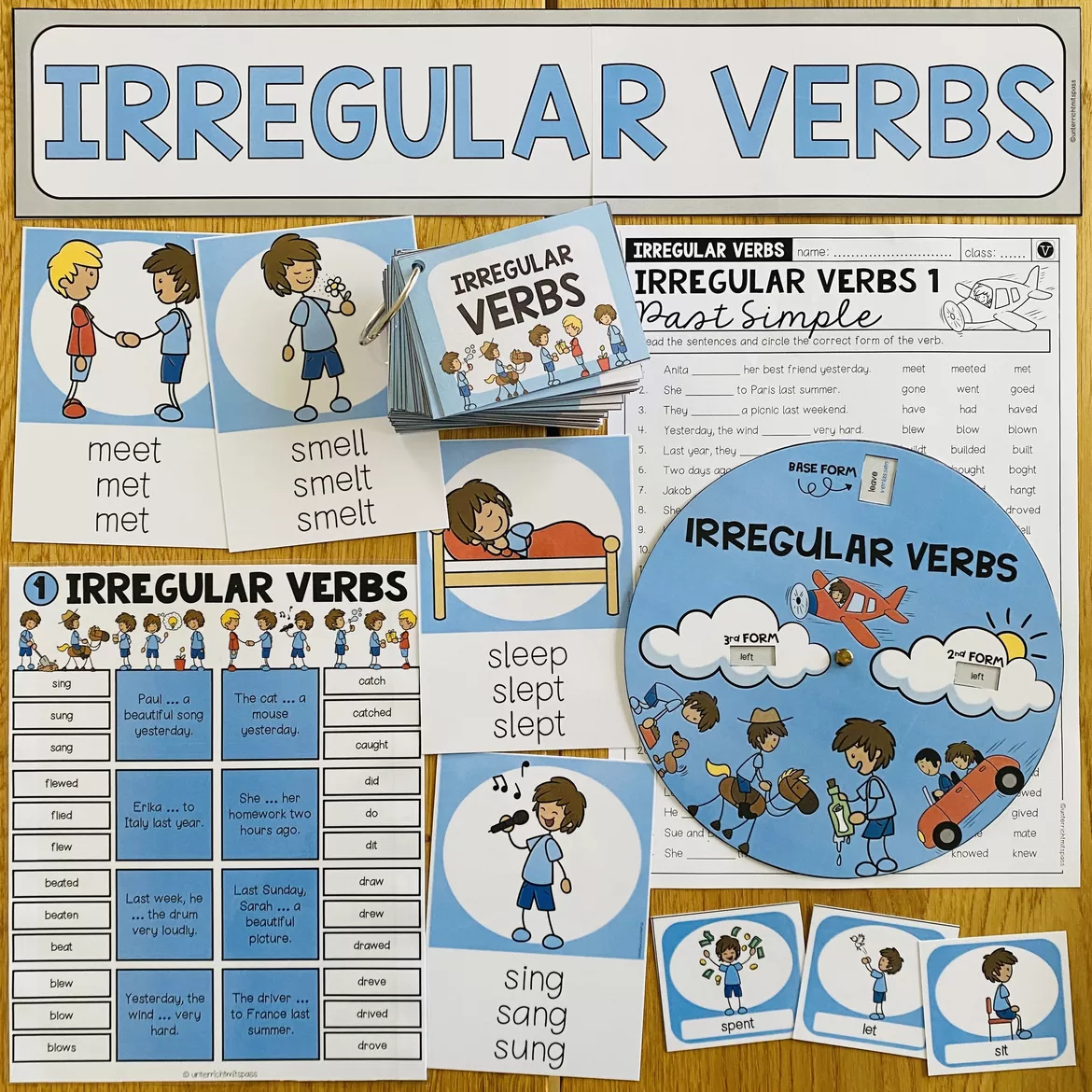 Bild in der Beschreibung des Unterrichtsmaterials IRREGULAR VERBS - ENGLISH BUNDLE von MyTeachingFactory #1