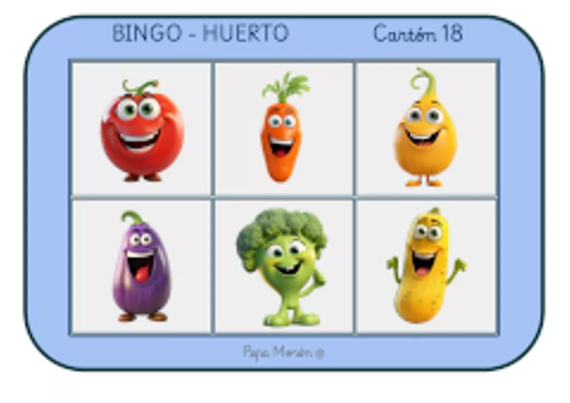 Bild in der Beschreibung des Unterrichtsmaterials BINGO HUERTO X6 von Pepa Morón #2