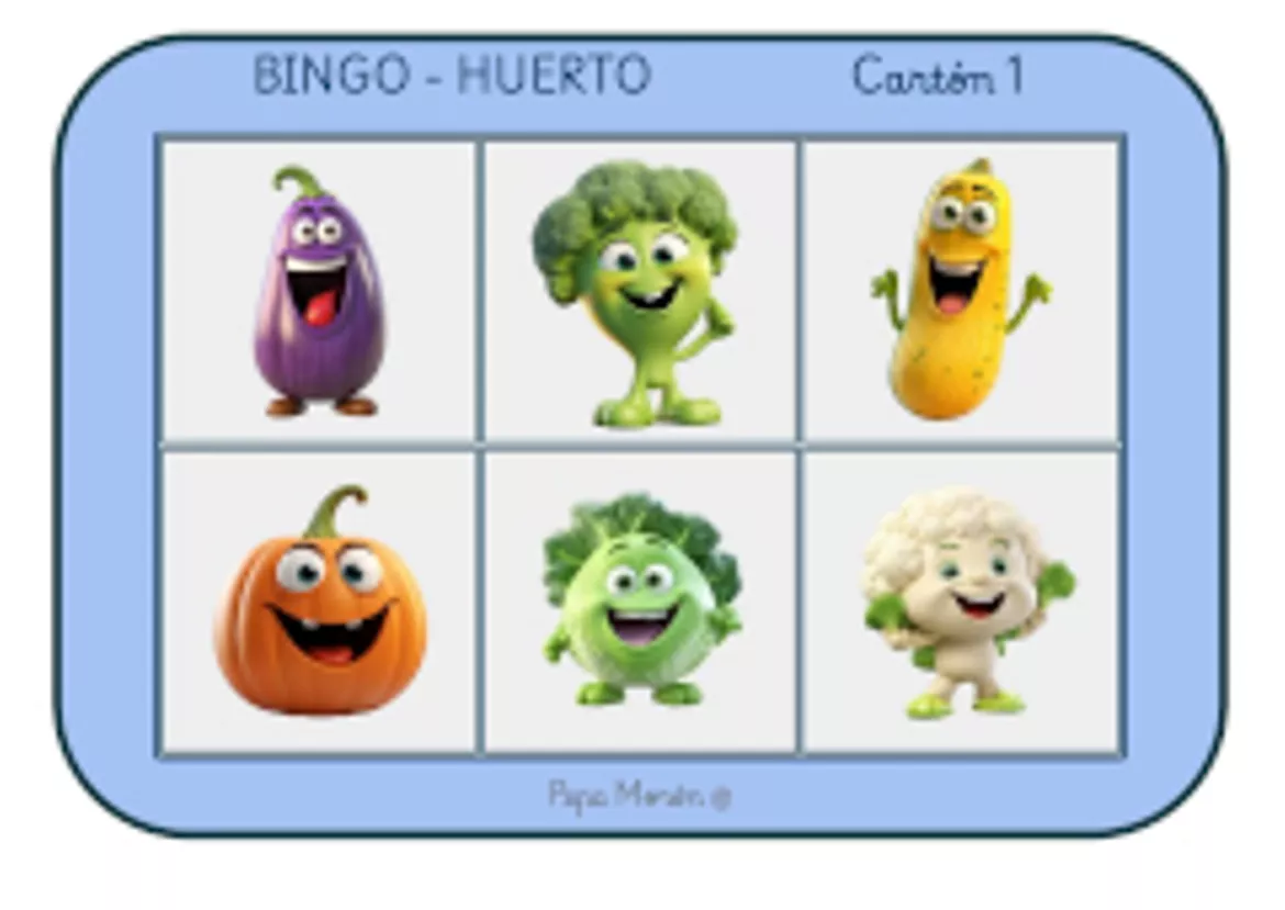Bild in der Beschreibung des Unterrichtsmaterials BINGO HUERTO X6 von Pepa Morón #1