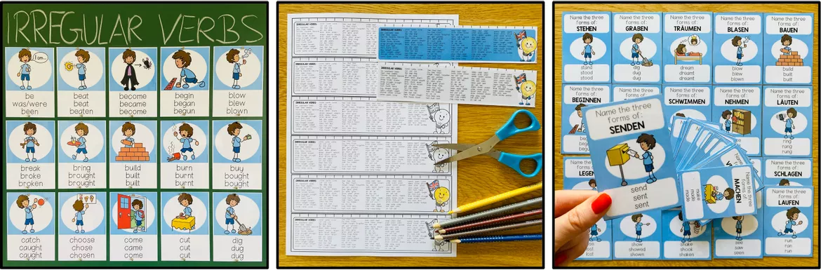 Bild in der Beschreibung des Unterrichtsmaterials IRREGULAR VERBS - ENGLISH BUNDLE von MyTeachingFactory #4