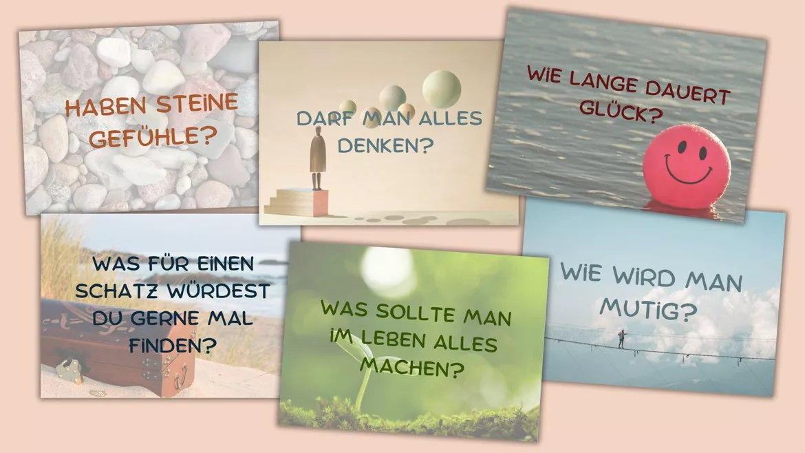 Bild in der Beschreibung des Unterrichtsmaterials Große Fragen_15 Karten zum Philosophieren von Lehrerglück #1