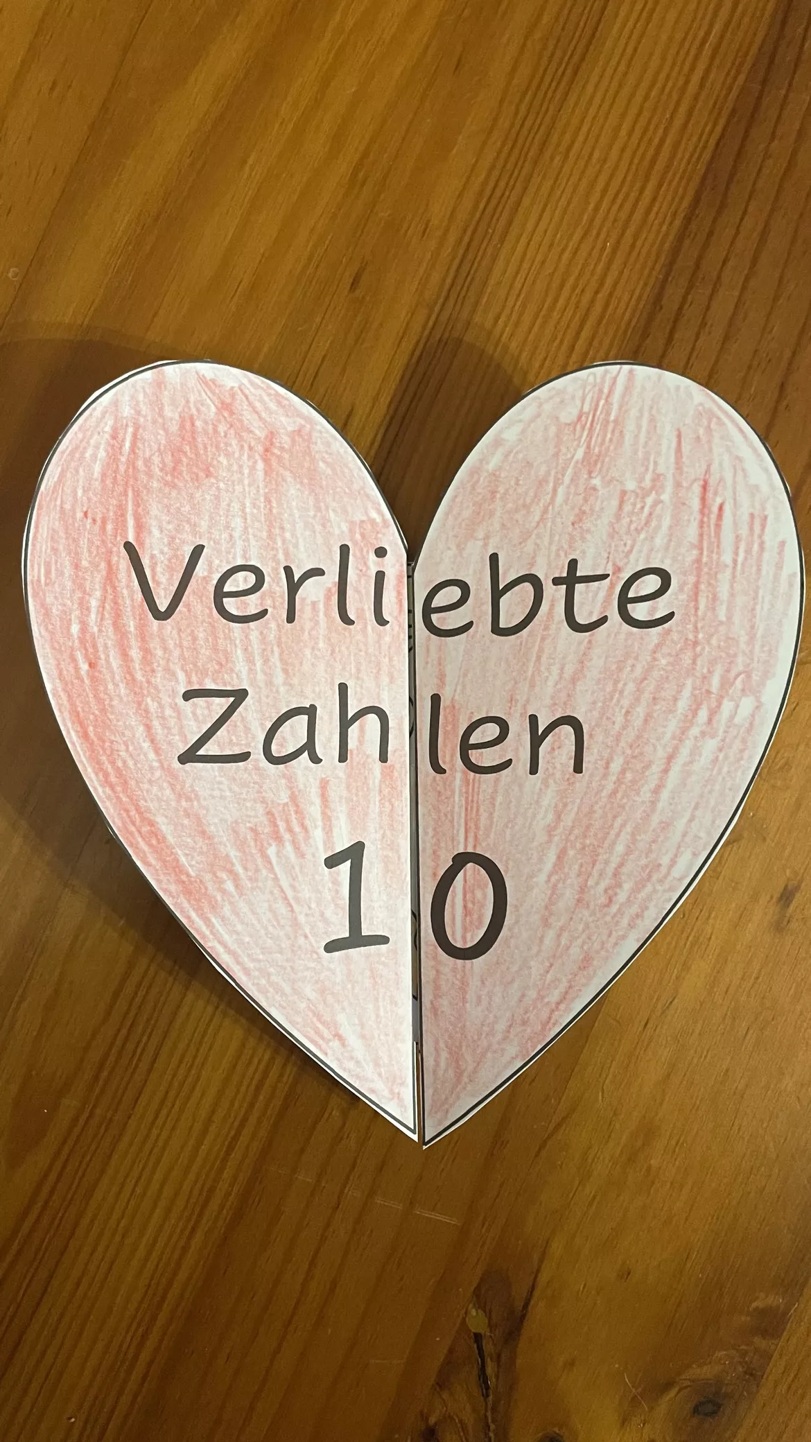 Bild in der Beschreibung des Unterrichtsmaterials Verliebte Zahlen Bastelvorlage - Zahlzerlegung Zahlenraum 10 von Fr.Bachli #2