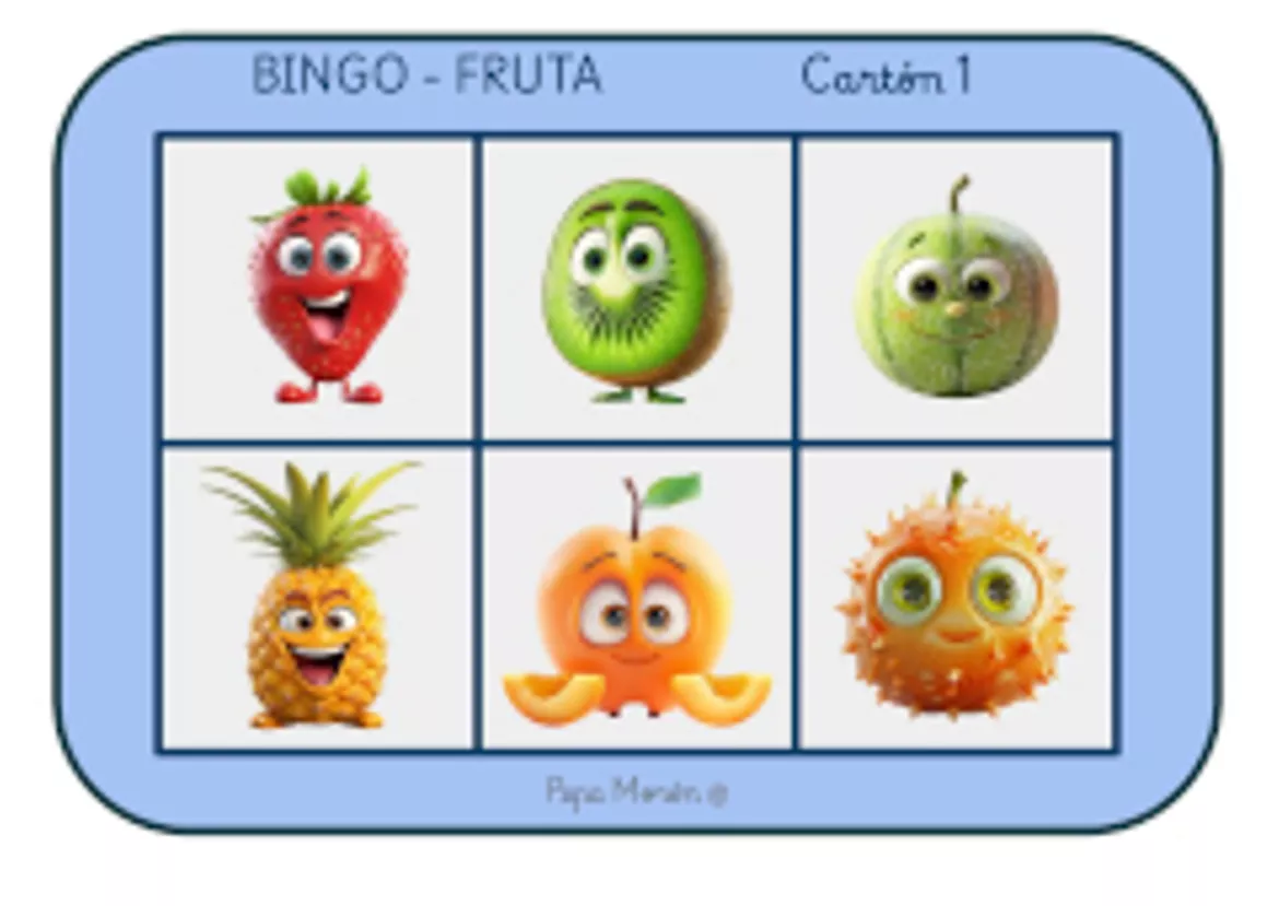 Bild in der Beschreibung des Unterrichtsmaterials BINGO FRUTA X6 von Pepa Morón #1