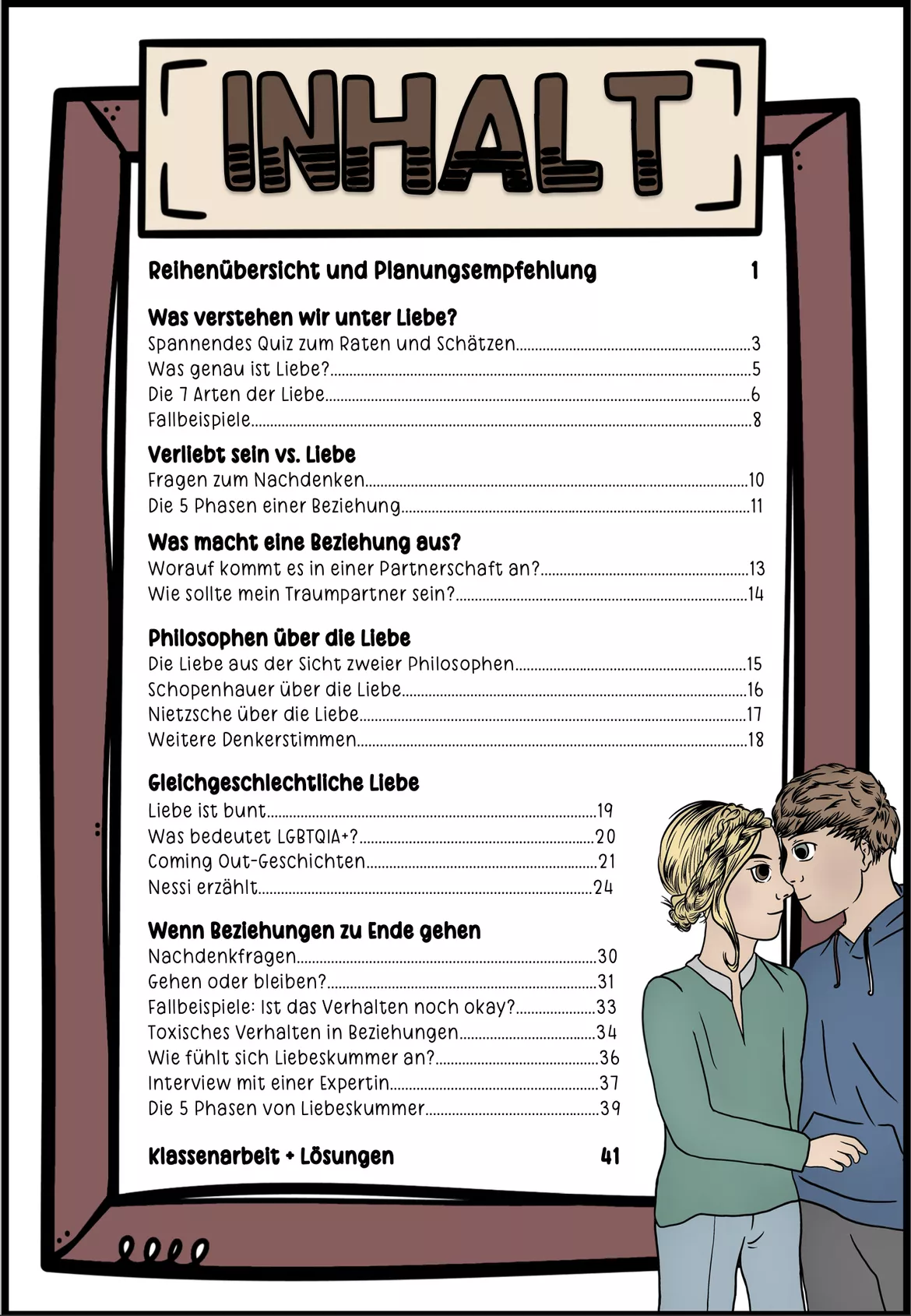 Bild in der Beschreibung des Unterrichtsmaterials Liebe Ethik Klasse 9 von Sir Tobey - Ethik mit Klasse und alles zum Schulstart #1