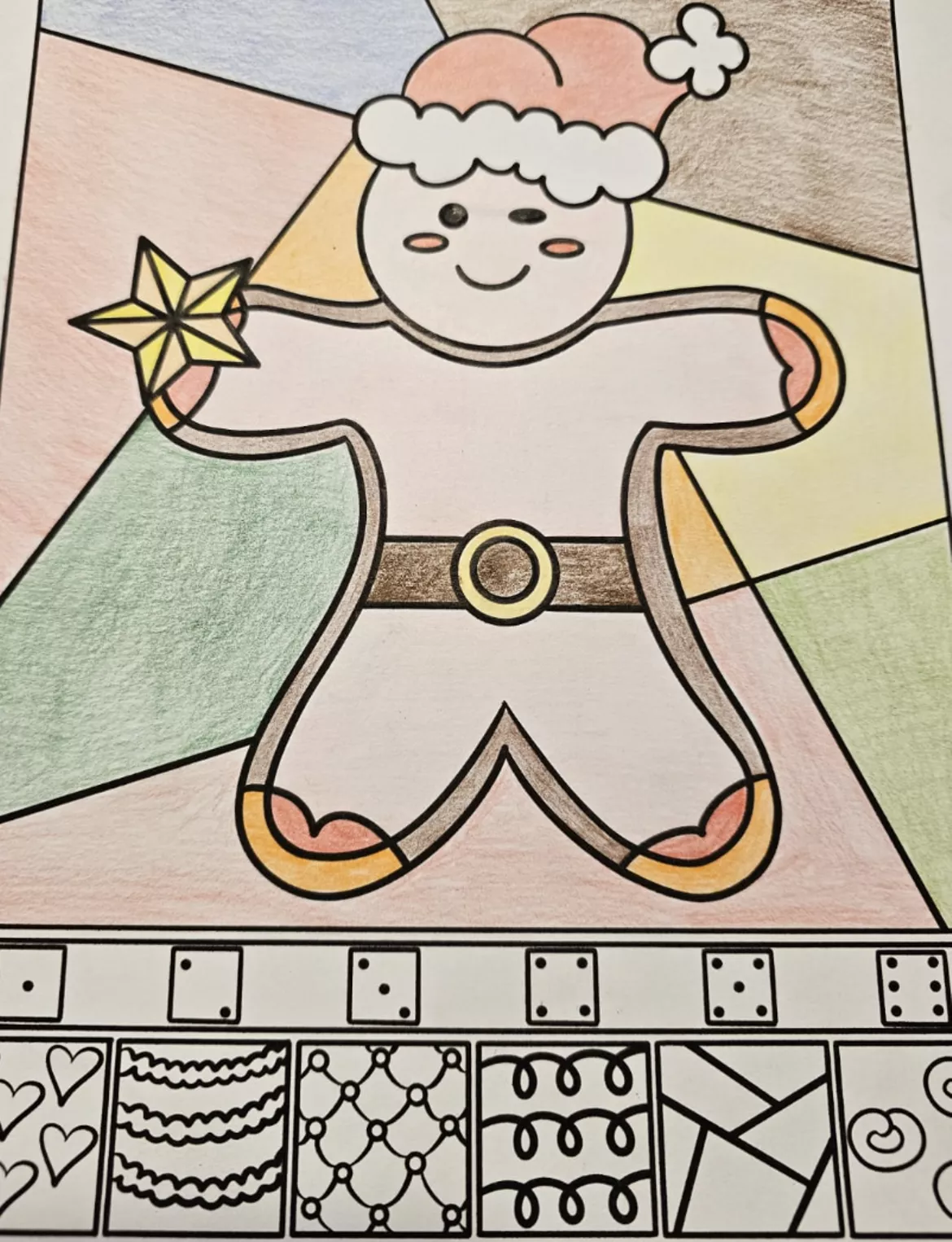 Bild in der Beschreibung des Unterrichtsmaterials Weihnachten Popart Ausmalbilder Kunststunde von kreativ lernen #1