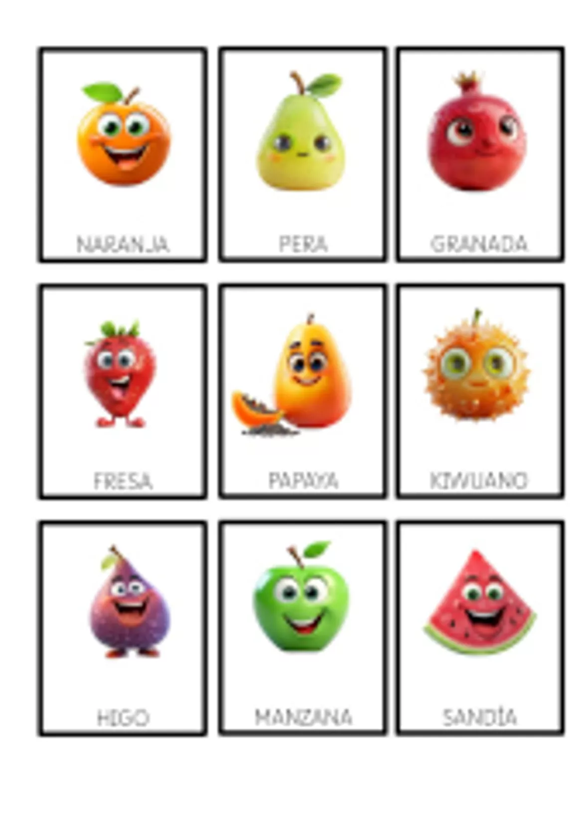 Bild in der Beschreibung des Unterrichtsmaterials BINGO FRUTA X6 von Pepa Morón #4