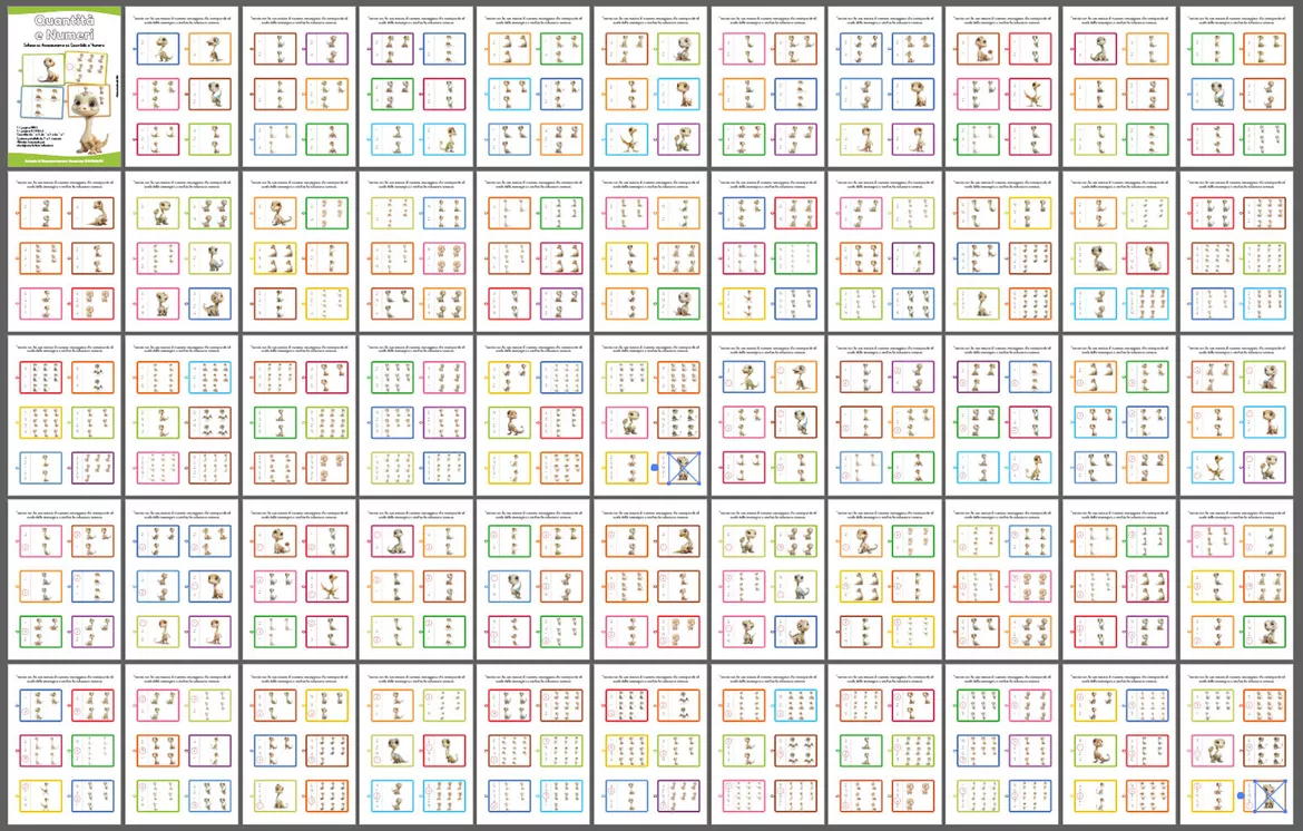 Bild in der Beschreibung des Unterrichtsmaterials Quantità e Numeri DINOSAURI Vol.1 von Lola Pirindola #1