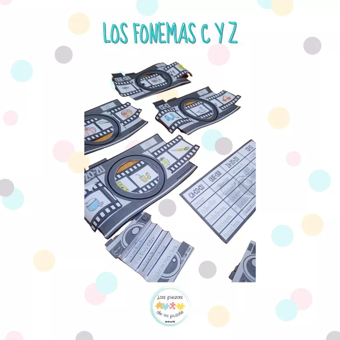 Bild in der Beschreibung des Unterrichtsmaterials LOS FONEMAS C Y Z - CÁMARAS FOTOGRÁFICAS von Andrea Buenaga - @laspiezasdemipuzzle #1