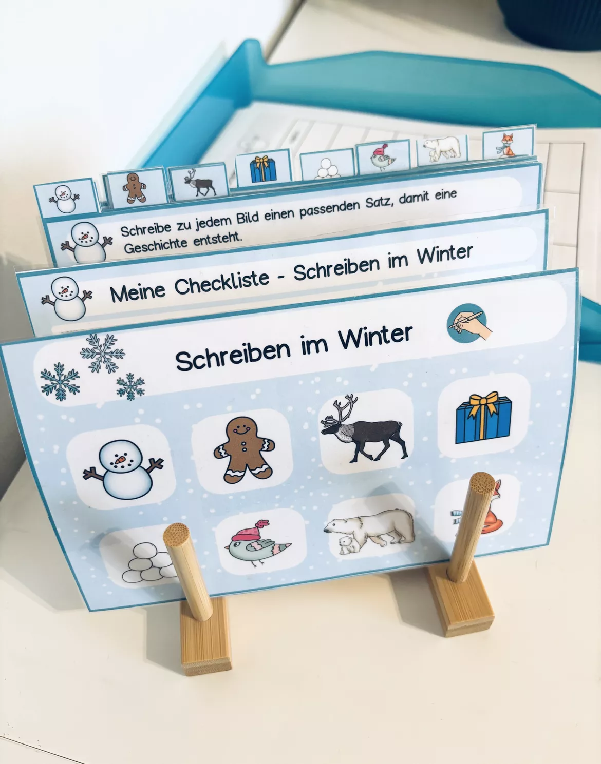 Bild in der Beschreibung des Unterrichtsmaterials Texte schreiben an Stationen im Winter, kreatives Schreiben, Aufsatz, Geschichten Klasse 2, 3, DaZ von LernTagebuch #1