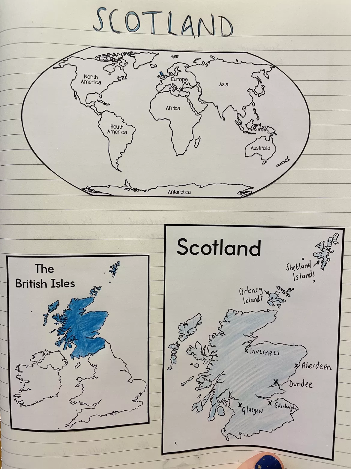 Bild in der Beschreibung des Unterrichtsmaterials Scotland - Hefteinträge von Camilla