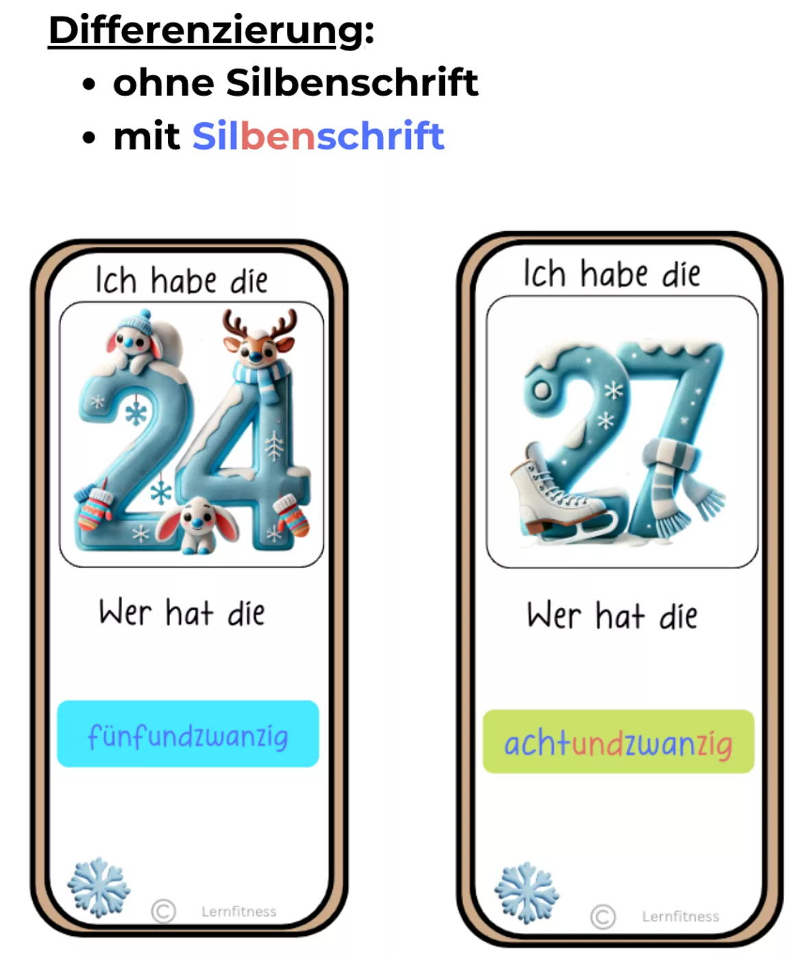 Bild in der Beschreibung des Unterrichtsmaterials Alemán: ¡Quién tiene, quién tiene! Aprende los números jugando von Lernfitness #2