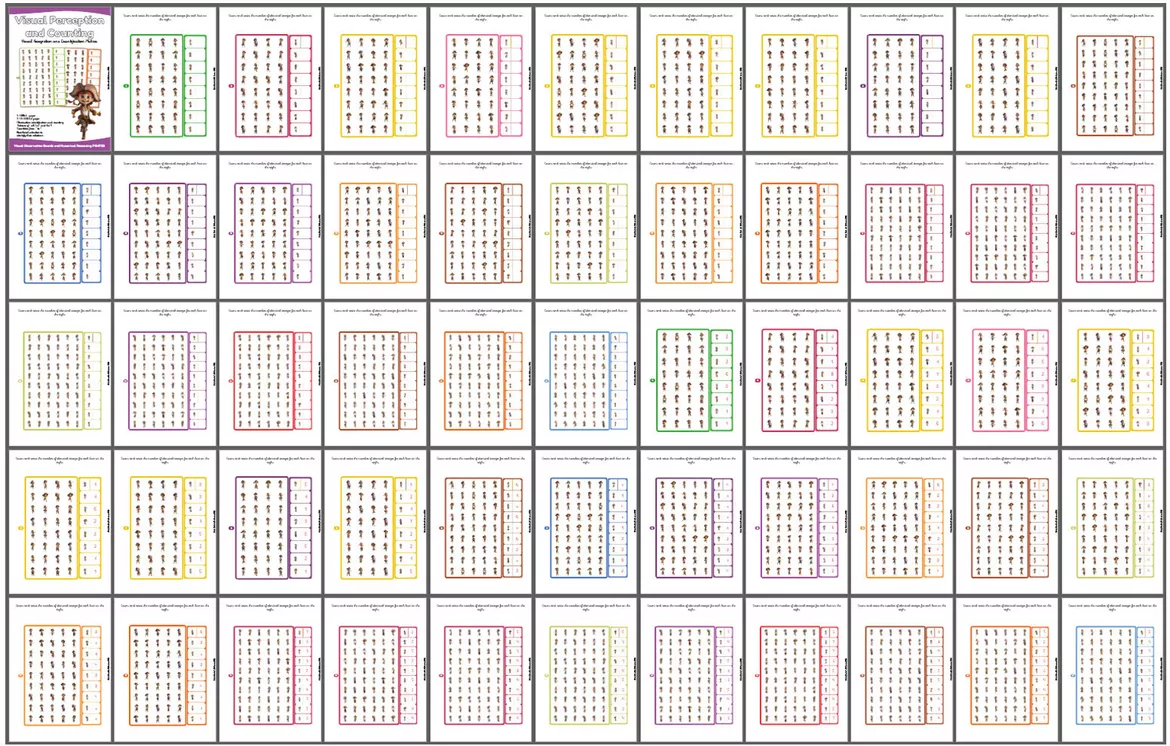 Bild in der Beschreibung des Unterrichtsmaterials Perception Visuelle et Comptage PIRATES ANGLAIS Vol. 1 von Lola Pirindola #1