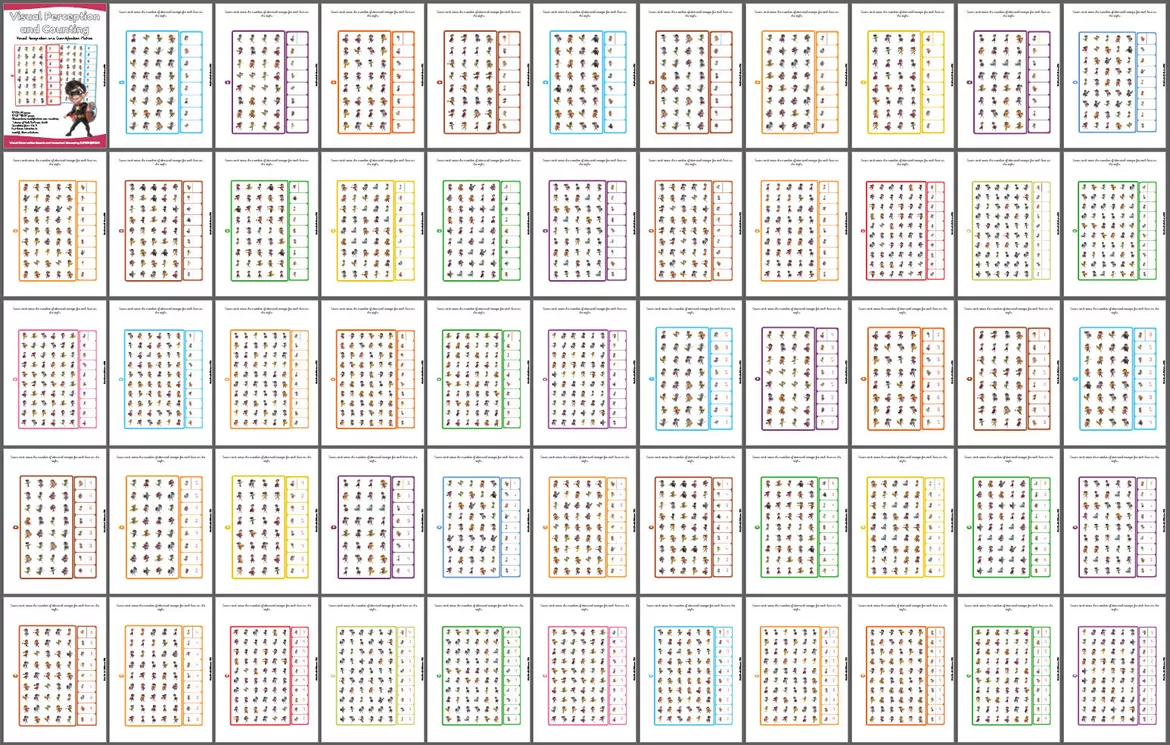 Bild in der Beschreibung des Unterrichtsmaterials Perception Visuelle et Comptage SUPER-HÉROS ANGLAIS Vol. 1 von Lola Pirindola #1