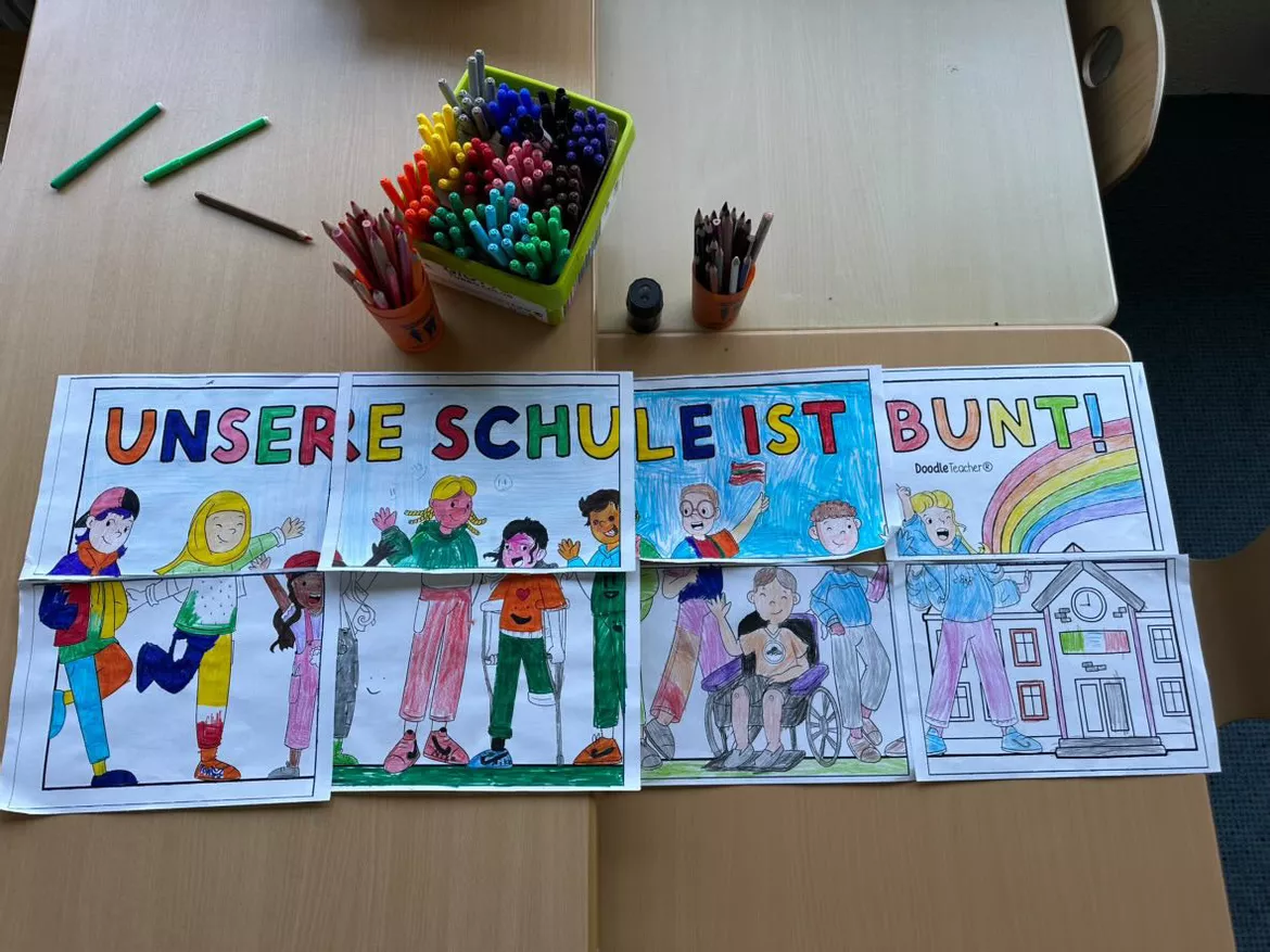 Bild in der Beschreibung des Unterrichtsmaterials Unsere Schule ist bunt! + OGS / KITA / Schulen / Hort #demokratiestärken Vielfalt von Doodleteacher #3