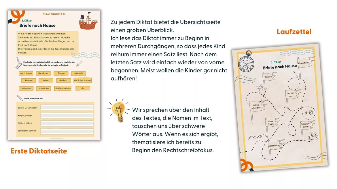 Bild in der Beschreibung des Unterrichtsmaterials Diktat mit Rechtschreibfokus | Langes und kurzes i von Lehrerglück #1