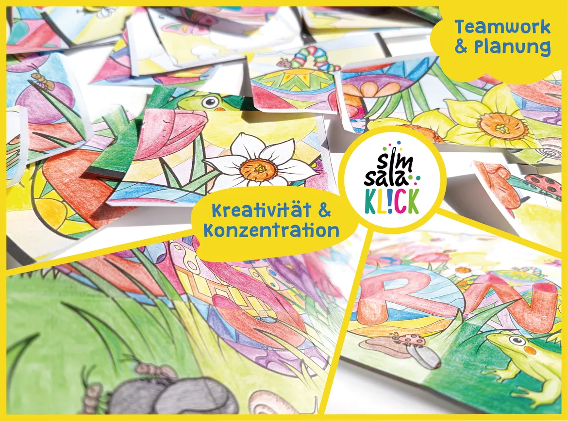 Bild in der Beschreibung des Unterrichtsmaterials Riesiges Gemeinschaftsposter für Ostern * inkl. 𝕘𝕣𝕒𝕥𝕚𝕤 Ausmalbild * von simsalaKLICK #2