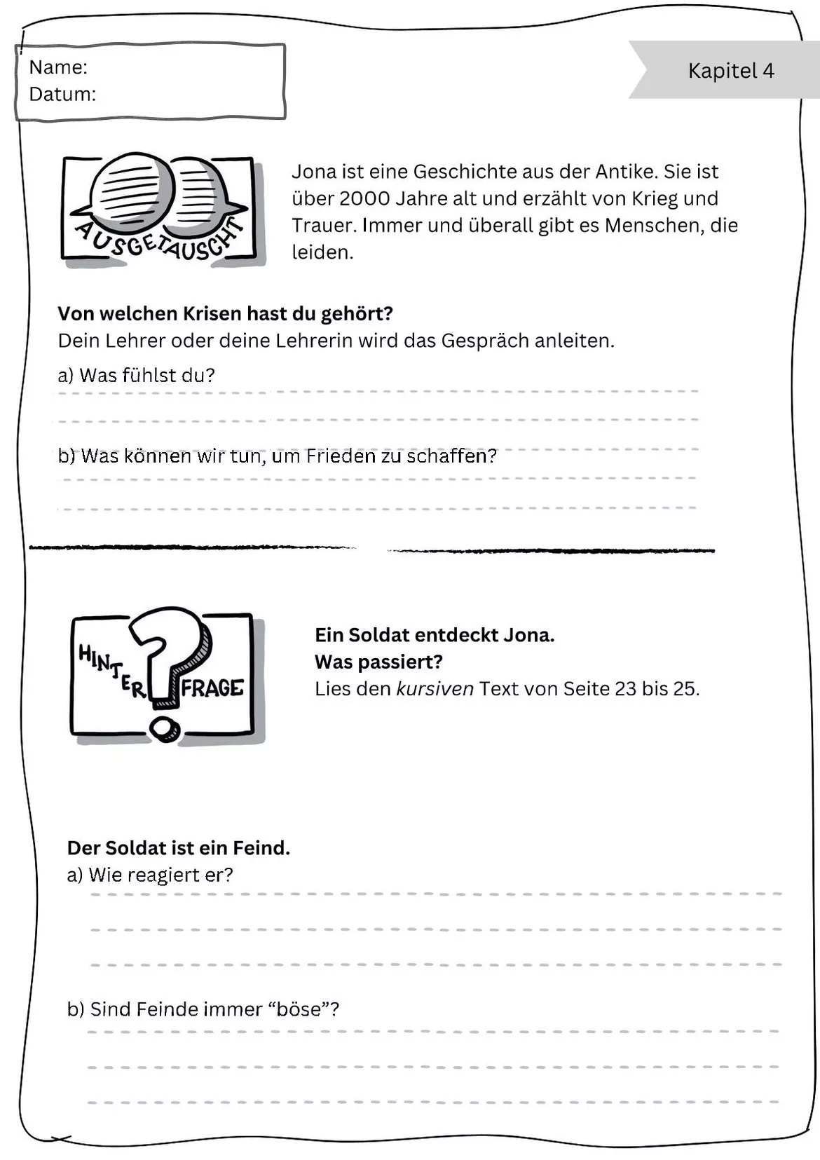 Bild in der Beschreibung des Unterrichtsmaterials Jona - eine antike Geschichte neu erzählt von Susanne Ospelkaus #3