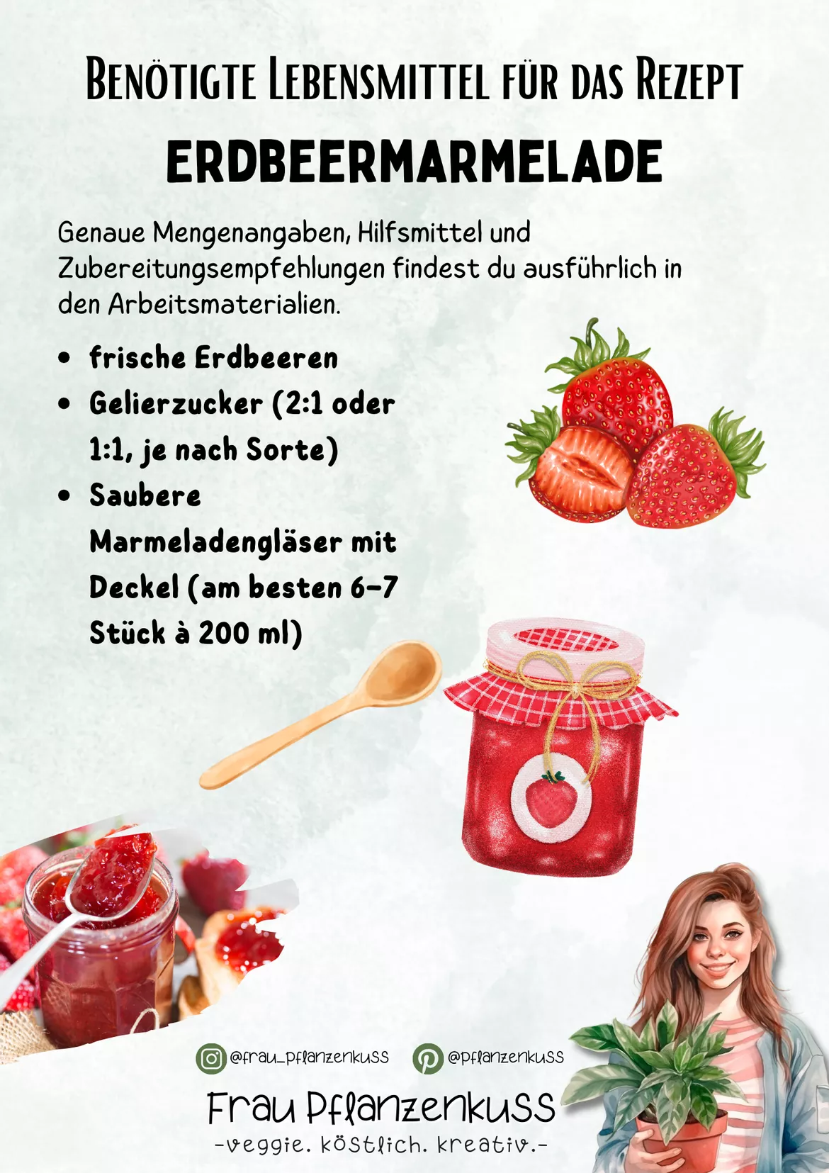 Bild in der Beschreibung des Unterrichtsmaterials Rezept: Erdbeermarmelade selber machen | Hauswirtschaft & Ernährung | Klasse 5–9 von Frau Pflanzenkuss #1