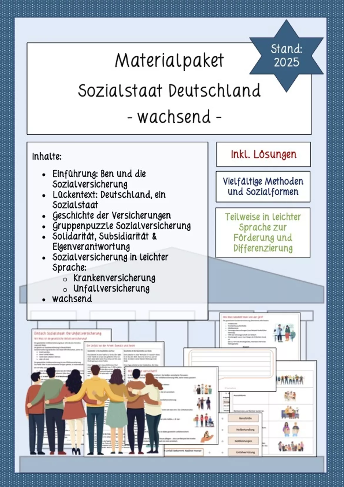 Bild in der Beschreibung des Unterrichtsmaterials Materialpaket Sozialstaat Deutschland 2026 (wachsend) von BildungFürAlle #1