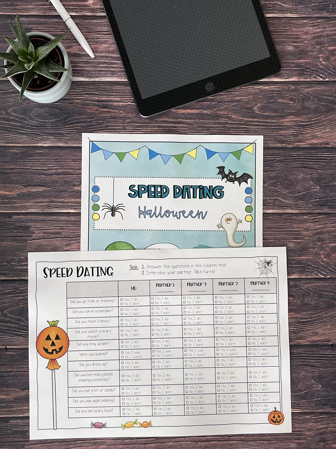 Bild in der Beschreibung des Unterrichtsmaterials Big Bundle: Halloween (Reading Trail, Speed Dating und Bildkarten) von ezpz.lemon.sqz #1