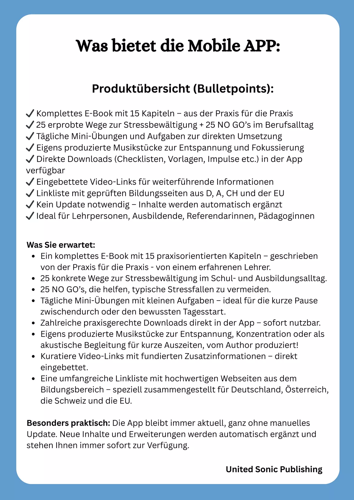 Bild in der Beschreibung des Unterrichtsmaterials Mobile APP - Stressbewältigung für Lehrerinnen und Lehrer von Helmut #1