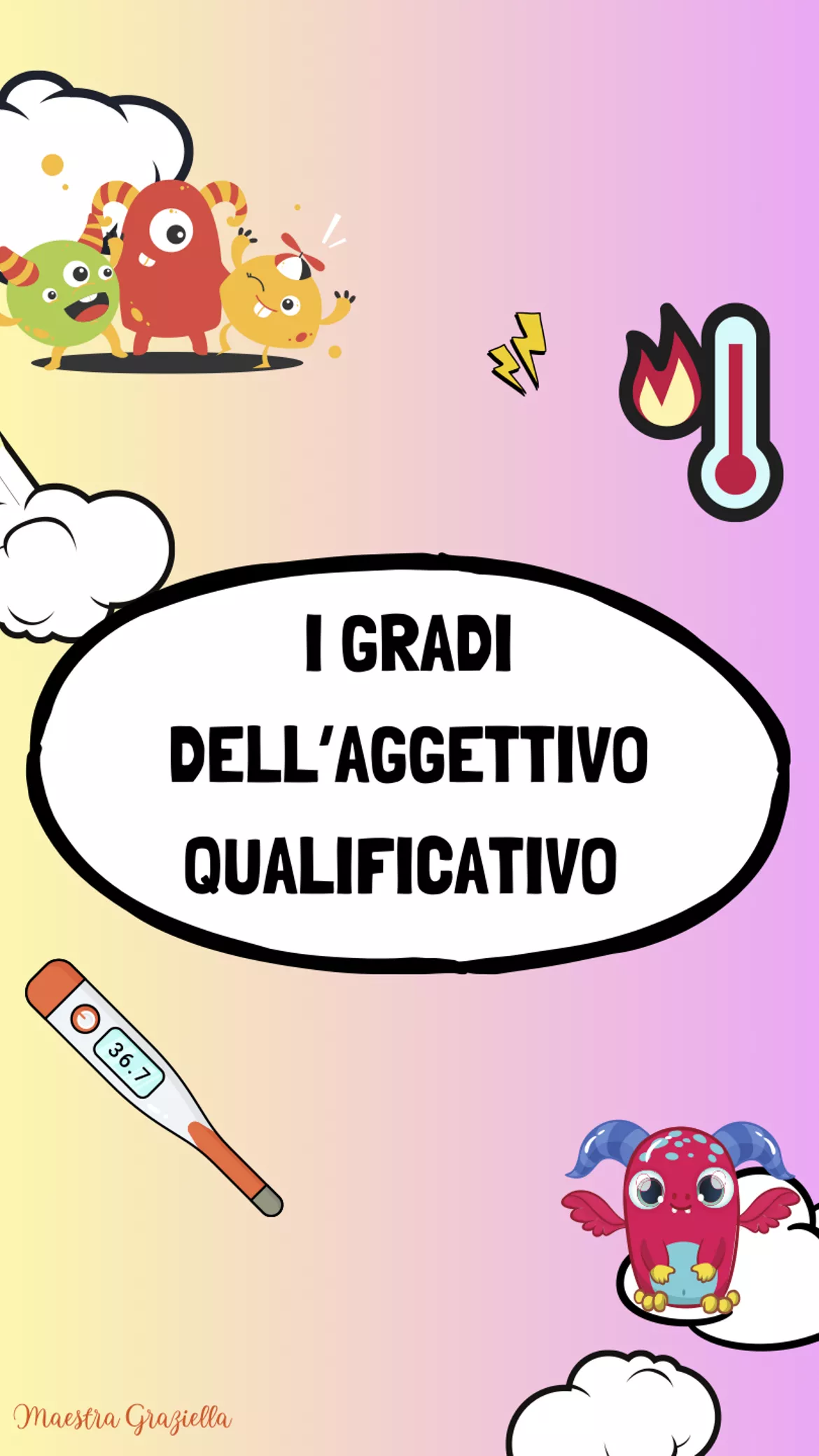 Bild in der Beschreibung des Unterrichtsmaterials 📌Attività di ripasso e quiz sugli aggettivi qualificati. von Maestra_Graziella💕 #1