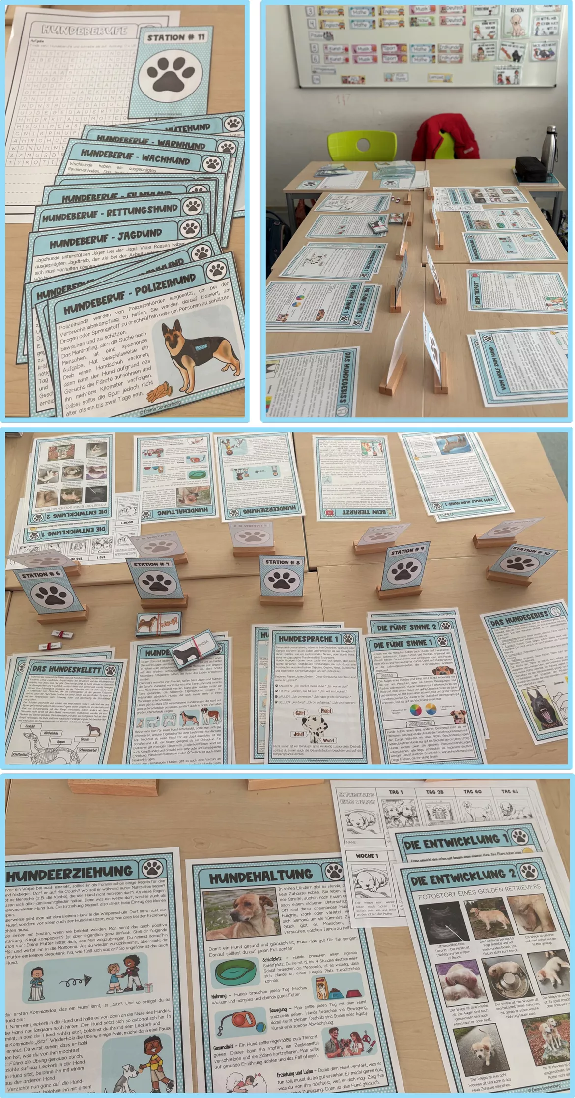 Bild in der Beschreibung des Unterrichtsmaterials Große Lernwerkstatt "Der Hund" (Stationenlernen mit Lernheft) von Emma Sonnenberg #1
