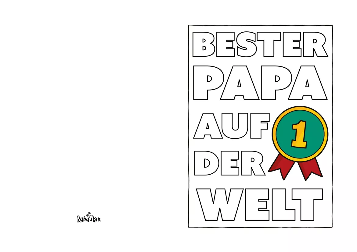 Bild in der Beschreibung des Unterrichtsmaterials Vatertagskarte basteln - Auszeichnungen für Alltagshelden! 🏆✂️ von Die klugen Rabauken #1