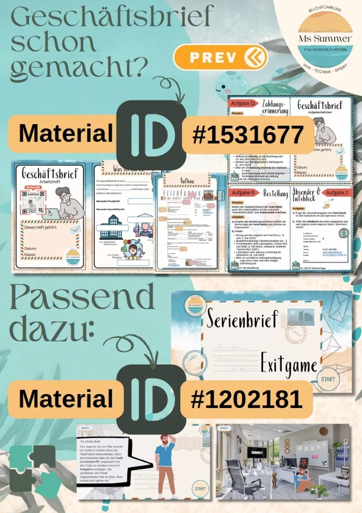 Bild in der Beschreibung des Unterrichtsmaterials WiK - Serienbrief: Erarbeitung des Themas als QR-Code-Rallye von MsSummer #1