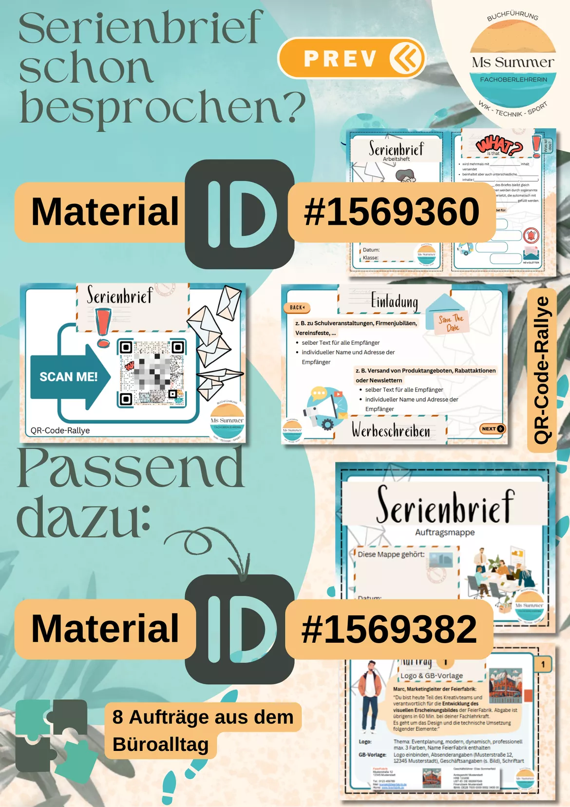 Bild in der Beschreibung des Unterrichtsmaterials WiK - Serienbrief: interaktives Exitgame zur Wiederholung/Sicherung von MsSummer #1