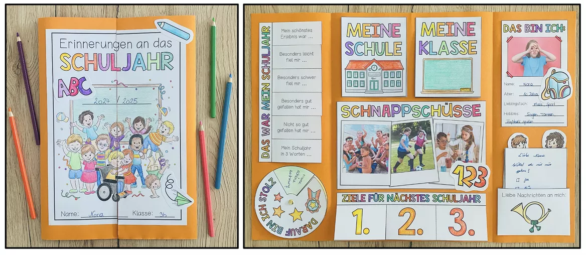 Bild in der Beschreibung des Unterrichtsmaterials Schuljahresende, Schuljahresabschluss, Abschied, Reflexion, Erinnerungen, Zeugnis, Abschlussaktivitäten | Materialpaket von Unterrichtmitspass #3