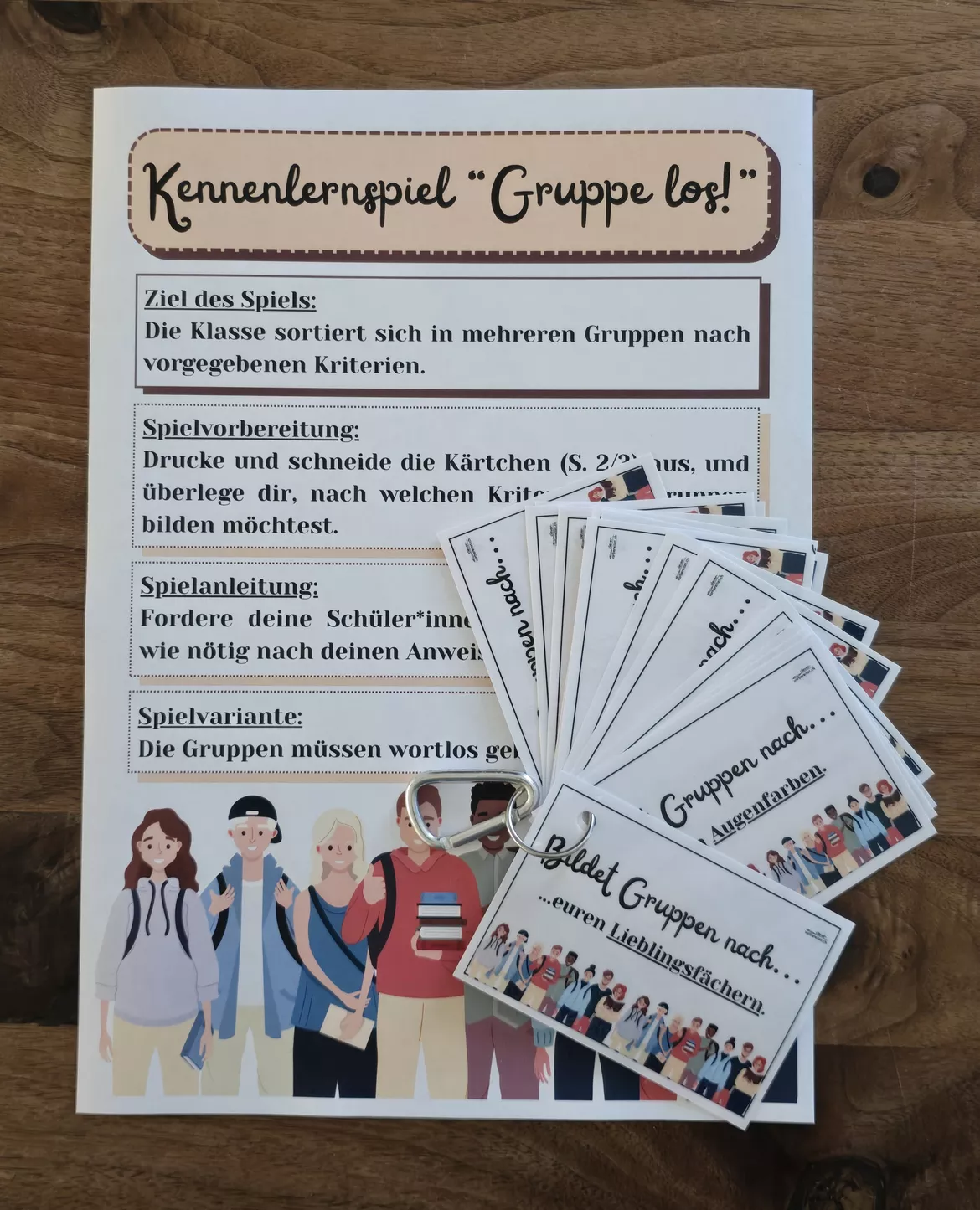 Bild in der Beschreibung des Unterrichtsmaterials Kennenlernspiel "Gruppe los!" von clever-vorbereitet #1